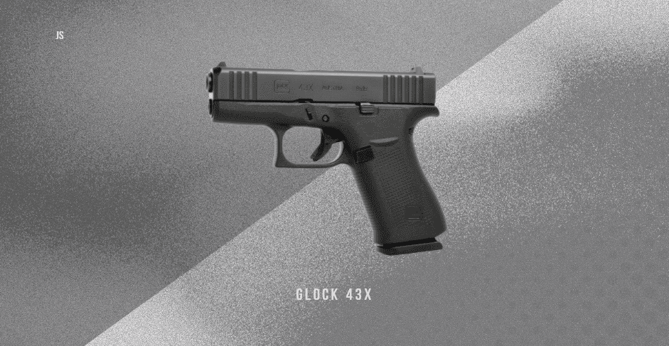 This is the Glock 43x Subcompact, my #4 handgun option on this list.